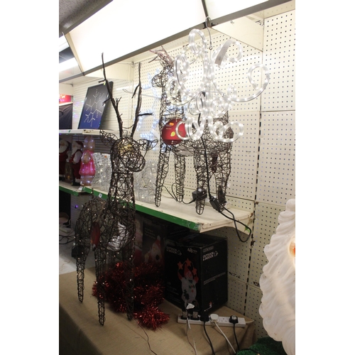 343 - CHRISTMAS ACCESSORIES, REINDEERS, STAR AND ANGEL  + VAT