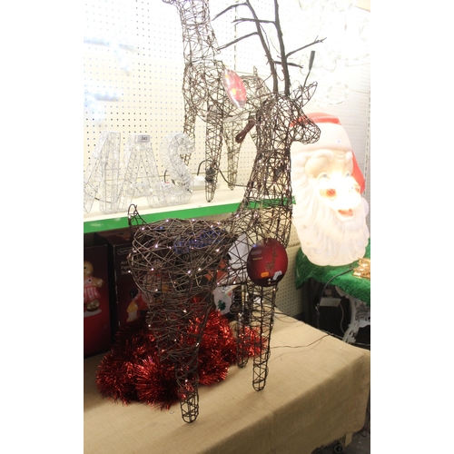 343 - CHRISTMAS ACCESSORIES, REINDEERS, STAR AND ANGEL  + VAT