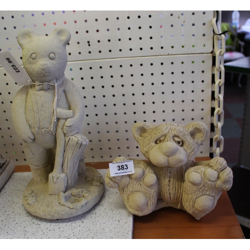 383 - 2 CONCRETE BEARS  + VAT