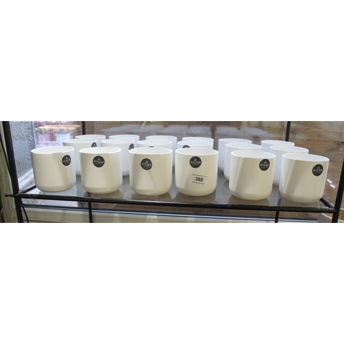 388 - 18 WHITE PLANT POTS  + VAT