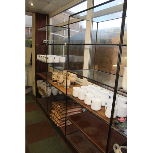 406 - 3 GLASS DISPLAY CABINETS  + VAT