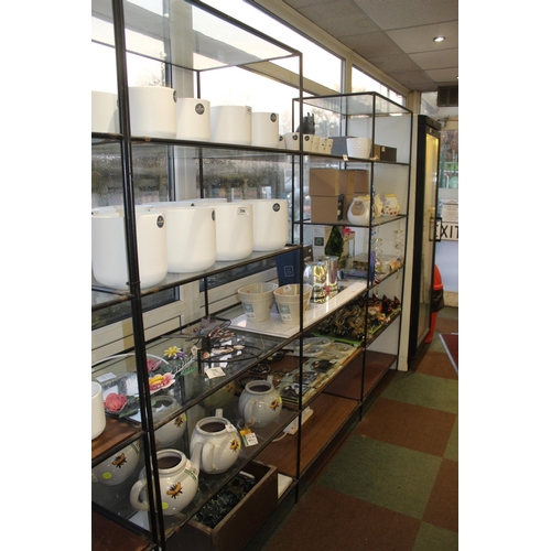 406 - 3 GLASS DISPLAY CABINETS  + VAT