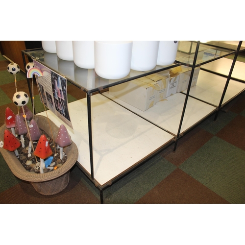 412 - 2 GLASS DISPLAY UNITS  + VAT