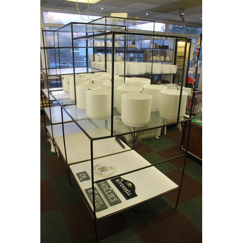 418 - 3 GLASS DISPLAY UNITS  + VAT