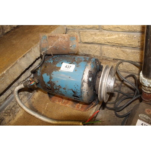 437 - ELECTIC MOTOR OFF A POWERMATIC HEATER + VAT