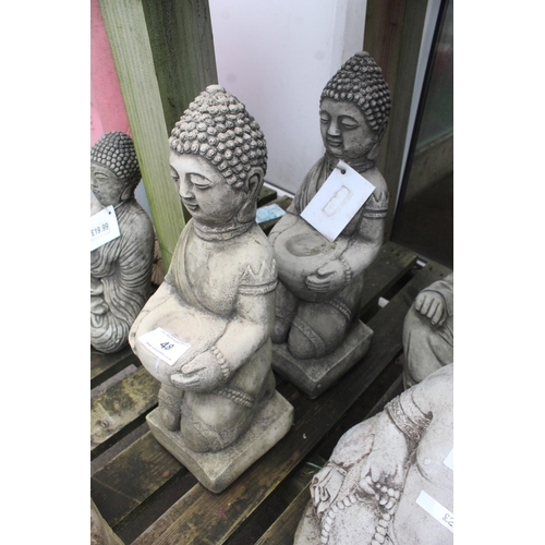 48 - 3 CONCRETE BUDDHAS  + VAT