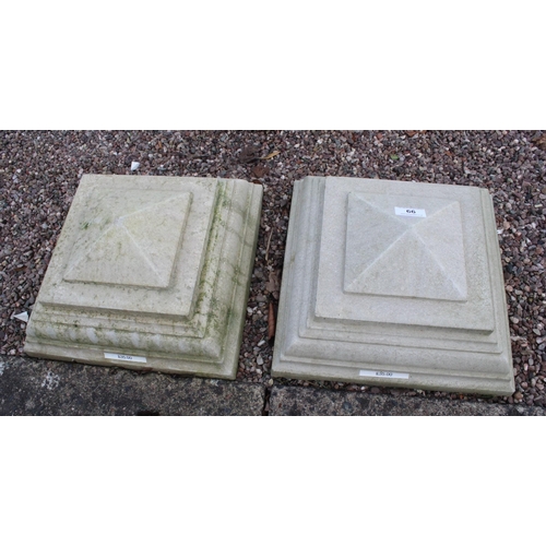 66 - 2 CONCRETE GATE TOPS  + VAT