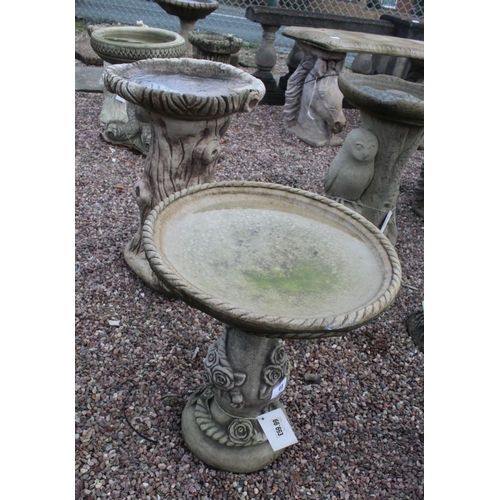 69 - 2 CONCRETE BIRD BATHS  + VAT