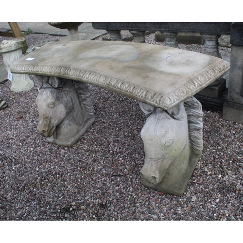 73 - CONCRETE HORSE BENCH  + VAT