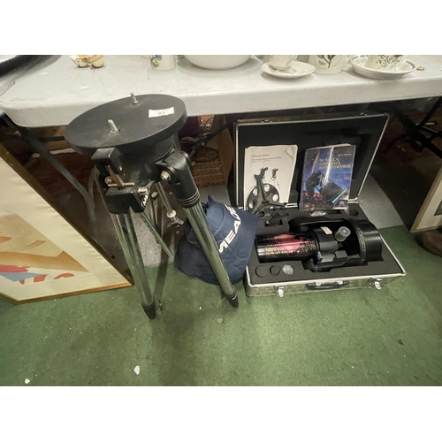 83 - A MEADE XTC 125 PE PREMIER EDITION TELESCOPE IN A CARRY CASE WITH TRIPOD IN A BAG AND INSTRUCTION MA... 