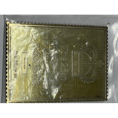 320A - A SILVER GILT 10 1/2P STAMP INGOT