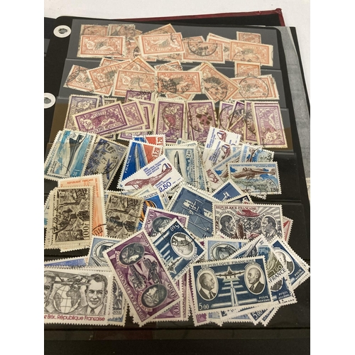 378 - THREE ALBUMS CONTAINING STAMPS FROM FRANCE