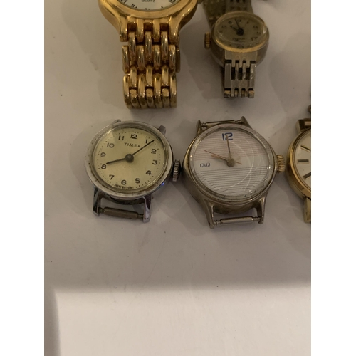 560 - SIX LADIES WATCHES TO INCLUDE A TIMEX, SEKONDA, MONTINE, ETC