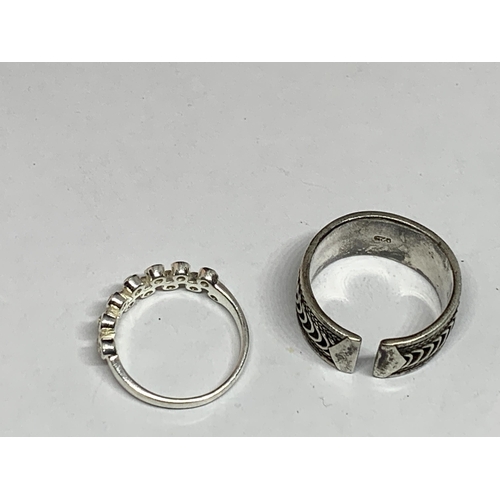 583 - TWO SILVER RINGS