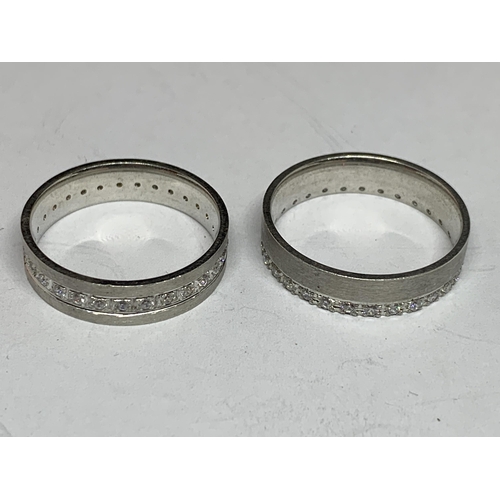 588 - FIVE SILVER RINGS