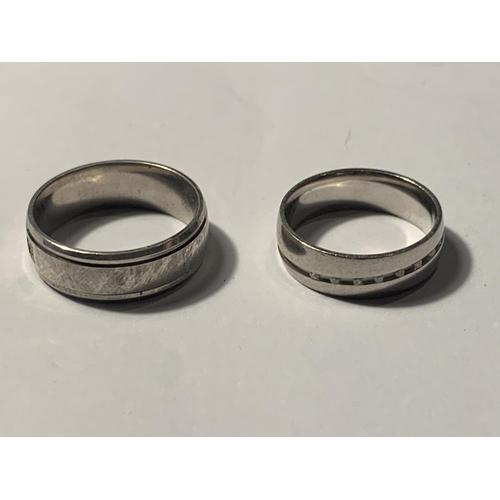 667 - FIVE VARIOUS SIVER RINGS