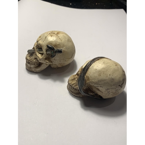 682 - TWO PIRATE SKULLS