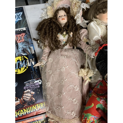 1050 - A COLLECTION OF DOLLS, ALBERON DOLLS ETC