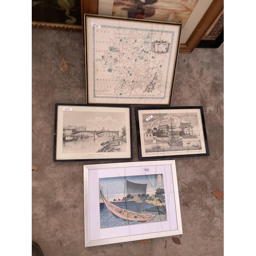 1870 - AN ASSORTMENT OF FRAMED PRINTS AND PICTURES