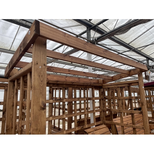 2224 - AN AS NEW EX DISPLAY CHARLES TAYLOR GARDEN ARBOUR WITH LOVE SEAT  *PLEASE NOTE VAT TO BE ADDED TO TH... 