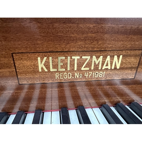 2905 - A MAHOGANY KLEITZMAN BABY GRAND PIANO (REGD NO. 471981) WITH DUET STOOL