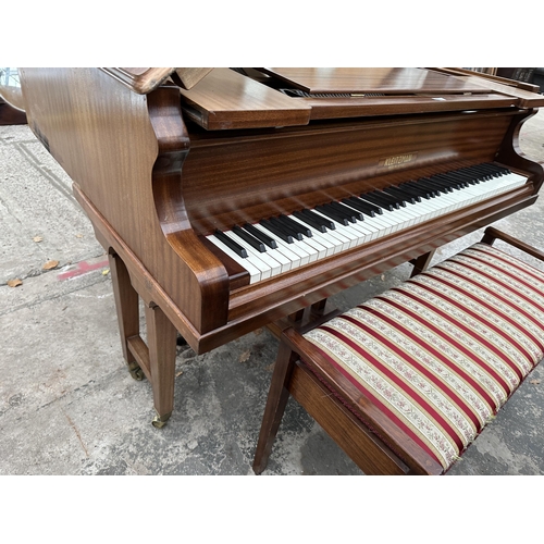 2905 - A MAHOGANY KLEITZMAN BABY GRAND PIANO (REGD NO. 471981) WITH DUET STOOL