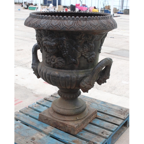 101 - A LARGE CAST URN  NO VAT