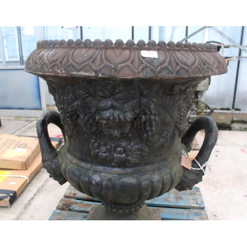 101 - A LARGE CAST URN  NO VAT