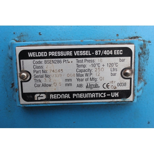 119 - A COMPAIR VO5 COMPRESSOR 3 PHASE 350 LITRE TANK SOLD AS SEEN  NO VAT