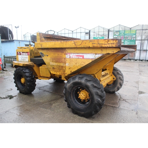 204 - TWAITES 5T DUMPER 4 WHEEL DRIVE RUNS & TIPS  NO VAT