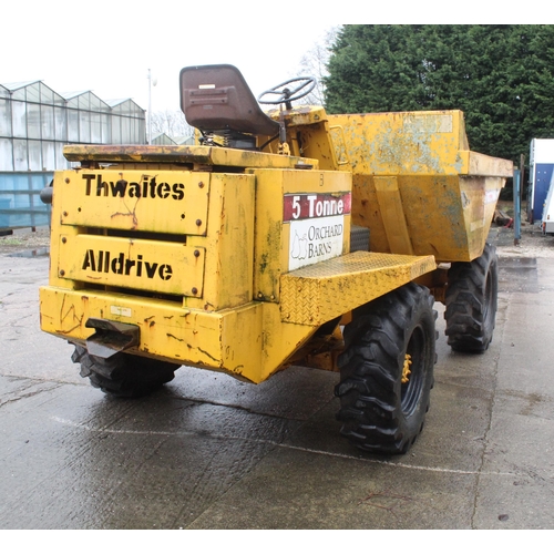 204 - TWAITES 5T DUMPER 4 WHEEL DRIVE RUNS & TIPS  NO VAT