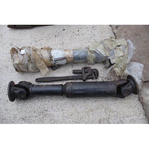 478 - TWO PROP SHAFTS & STILLSON NO VAT