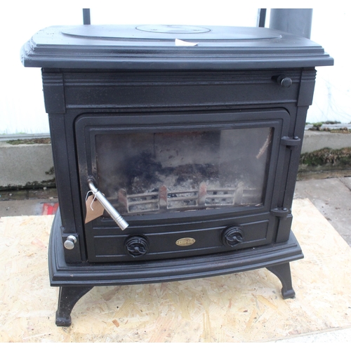 483 - LOG STOVE & PIPE NO VAT