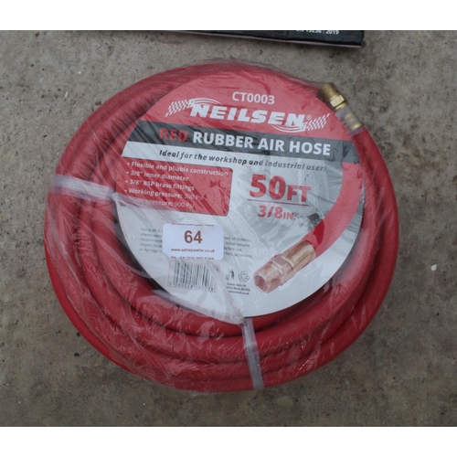 64 - FIFTY FOOT AIR HOSE - PLUS VAT