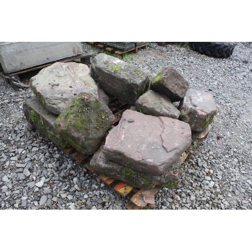 725 - HALF PALLET - SANDSTONE FOR ROCKERY + VAT