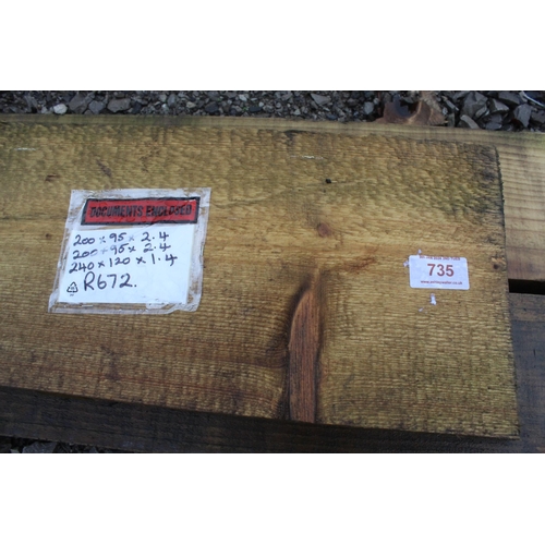 735 - 3 LARGE TIMBERS NO VAT