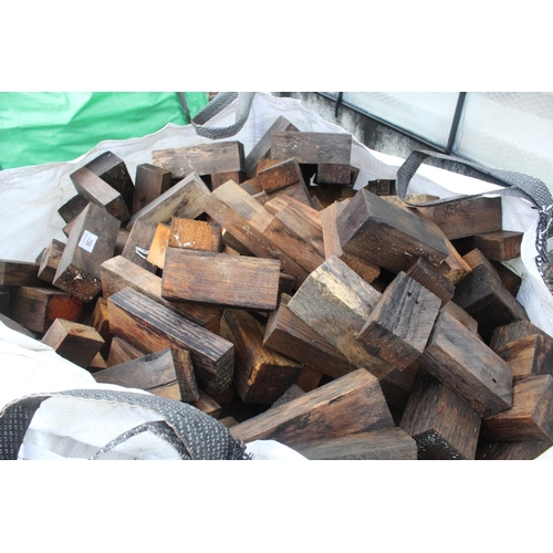 756 - BAG OF FIRE WOOD BLOCKS  NO VAT