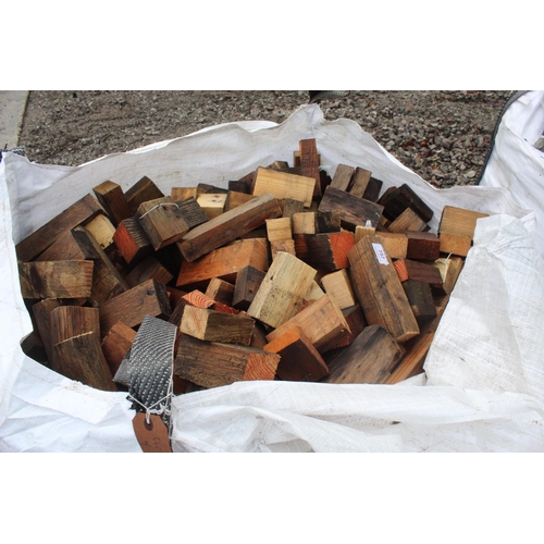 757 - BAG OF FIRE WOOD BLOCKS  NO VAT