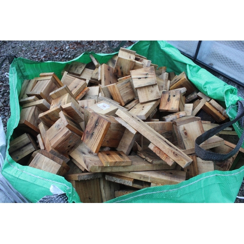 759 - BAG OF FIRE WOOD BLOCKS  NO VAT