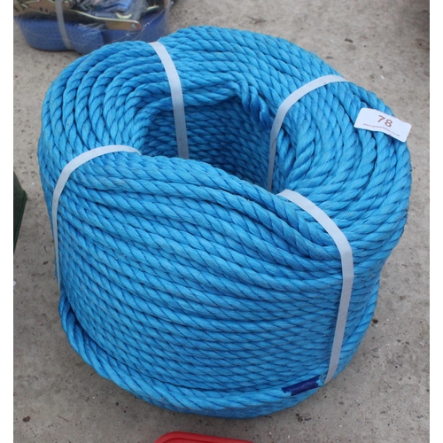 78 - 220M OF 10MM ROPE - PLUS VAT