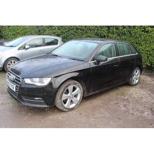 184 - 2013 AUDI A3 SPORT HDI RK13TYB BLACK DIESEL MOT JUNE 2024 TWO KEYS 151899 MILES WHILST IT RUNS WELL ... 