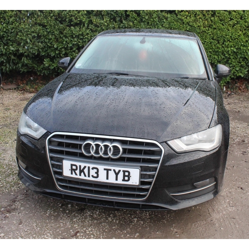 184 - 2013 AUDI A3 SPORT HDI RK13TYB BLACK DIESEL MOT JUNE 2024 TWO KEYS 151899 MILES WHILST IT RUNS WELL ... 