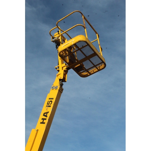 205 - INDOOR HAULETTE HAISI 48V HA15 CHERRY PICKER APPROX 2000 HOURS BUILT IN 110/240V CHARGER            ... 