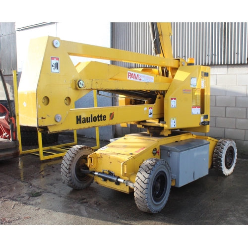 205 - INDOOR HAULETTE HAISI 48V HA15 CHERRY PICKER APPROX 2000 HOURS BUILT IN 110/240V CHARGER            ... 