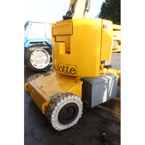 205 - INDOOR HAULETTE HAISI 48V HA15 CHERRY PICKER APPROX 2000 HOURS BUILT IN 110/240V CHARGER            ... 