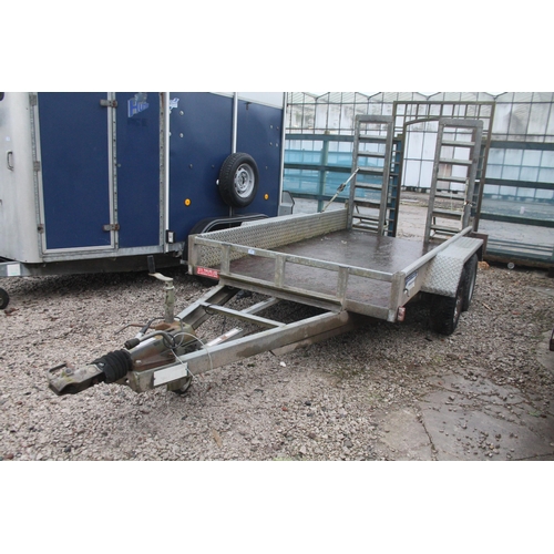 210 - NUGENT 10' TRAILER WITH SIDES AND LED LIGHTS  NO VAT