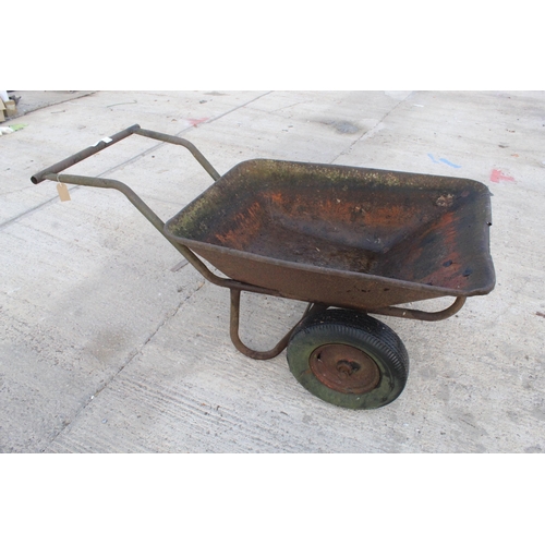 719 - TWIN WHEELED WHEELBARROW  NO VAT