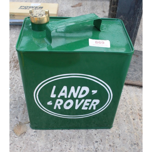 869 - A LAND ROVER FUEL CAN + VAT