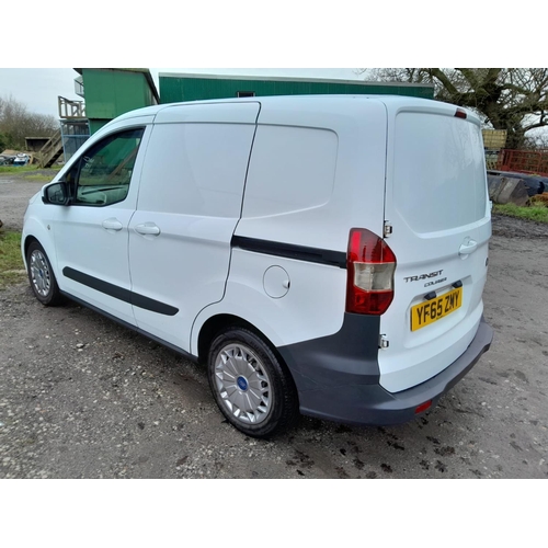 187 - FORD TRANSIT COURIER YF65ZMY MOT AUGUST 2024 RUNS & DRIVES WELL 108000 MILES NO VAT WHILST ALL DESCR... 