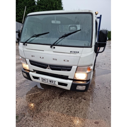 189 - MITSUBISHI FUSO CANTER 3.5 TONNE TIPPER DK13WRZ FIRST REG 2013 APPROX 59000 MILES MOT 14/02/24 NO VA... 